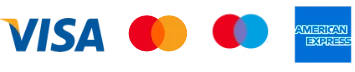 Visa, Mastercard and American Express accepted